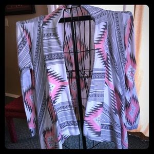 Aztec fleece cardigan